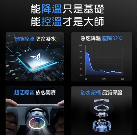 信星飛智 B6系列手機散熱器  磁吸無線充電 半導體散熱 電競手遊必備
