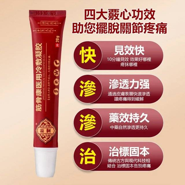 【專注骨科30年中醫推薦】筋骨康冷敷凝膠(五盒裝)——適用於所有筋骨疼痛